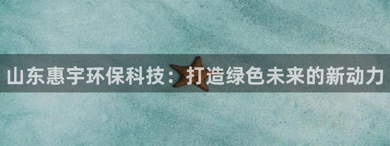山东惠宇环保科技：打造绿色未来的新动力