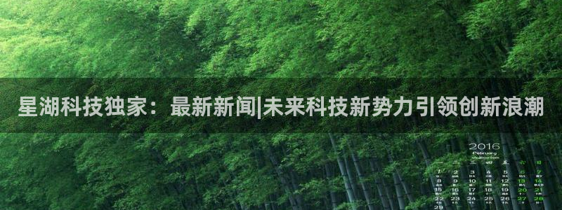 星湖科技独家：最新新闻|未来科技新势力引领创新浪潮
