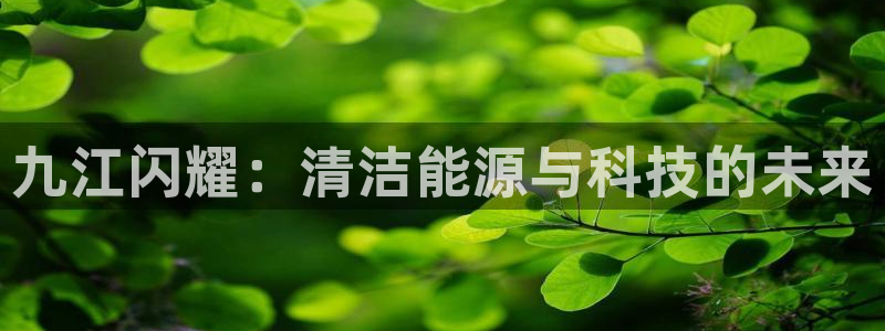 九江闪耀：清洁能源与科技的未来
